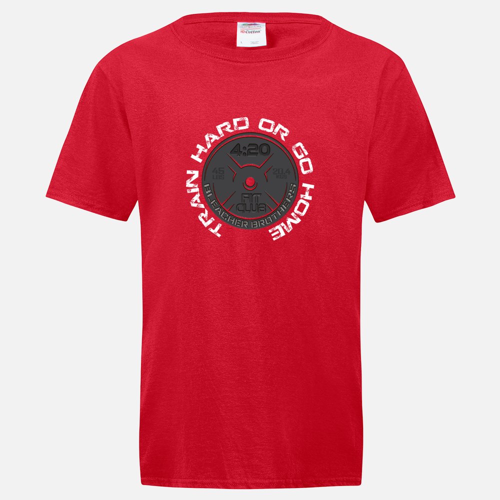 Train Hard or Go Home. BB-420 Tee Shirt. Red