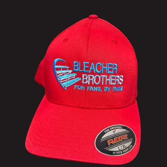 Bleacher Brothers Retro Logo Stretch Fit Cap - Red