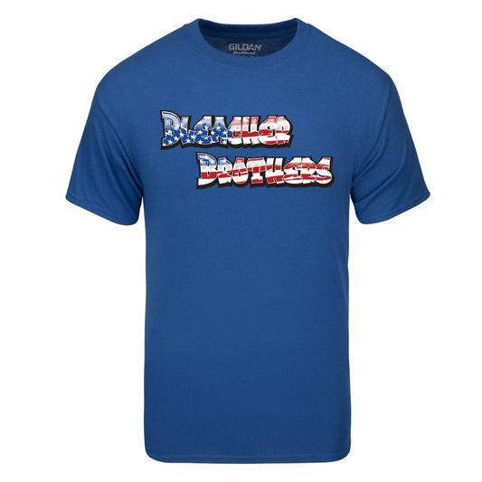 Bleacher Brothers Graffiti American Flag Colors Tee Shirt